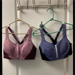 Victoria’s Secret blue and pink sport bras 34DD